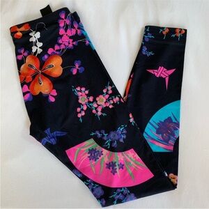 Versace for H&M Black Floral Leggings excellent condition